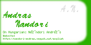 andras nandori business card